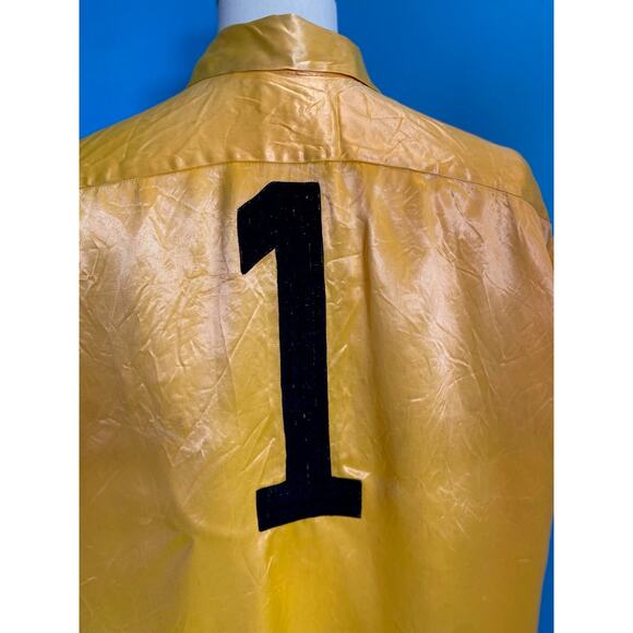 Vintage 40s/50s Men's SATIN Bowling Shirt "1" Embroidered on the Back M L - Picture 5 of 9